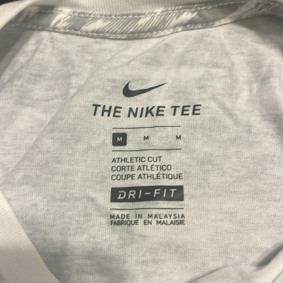 Nike elite men's long sleeve tee size med- white /gray - Picture 4 of 5